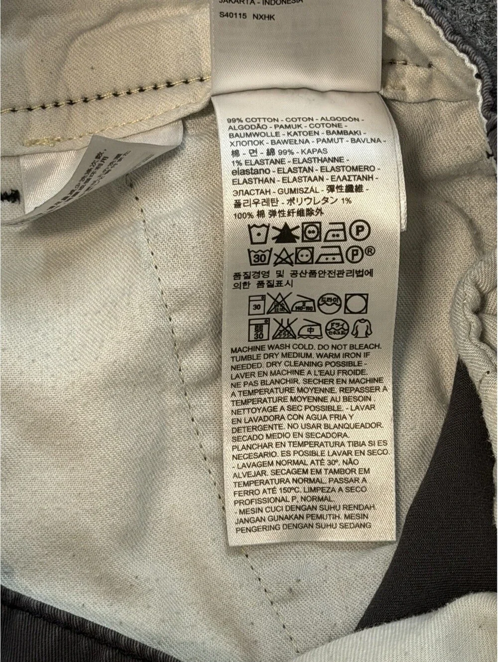 Levi’s XX Chino Joggers 36x32 Gray Tapered Stretch